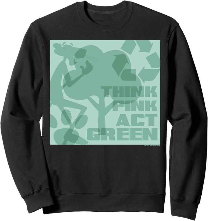 The Pink Panther Think Pink Act Green Silhouettes Sweatshirt