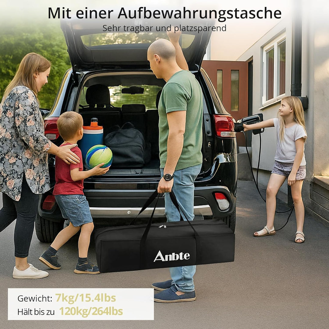 Anbte Campingtisch Grilltisch 122x60x74cm(LxBxH) Übergrösse Alu Rolltisch X-Frame Design Klapptisch