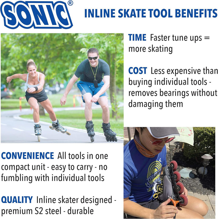 Sonic Pro Inline-Skate-Werkzeug + H (4 mm Sechskant)