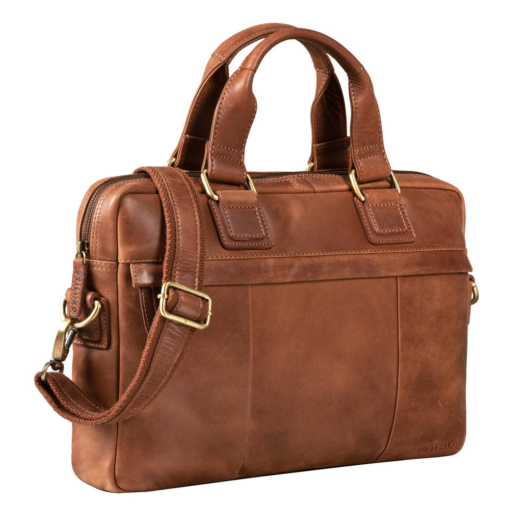 STILORD 'Andrew' Vintage Business Ledertasche Klassische Aktentasche für Herren und Damen 13,3 Zoll