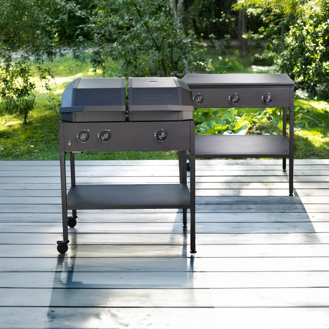 cozze 900 Station Outdoor Tisch für Pizzaofen &amp; Grill – Robuster Grillwagen aus verzinktem Stahl, fa