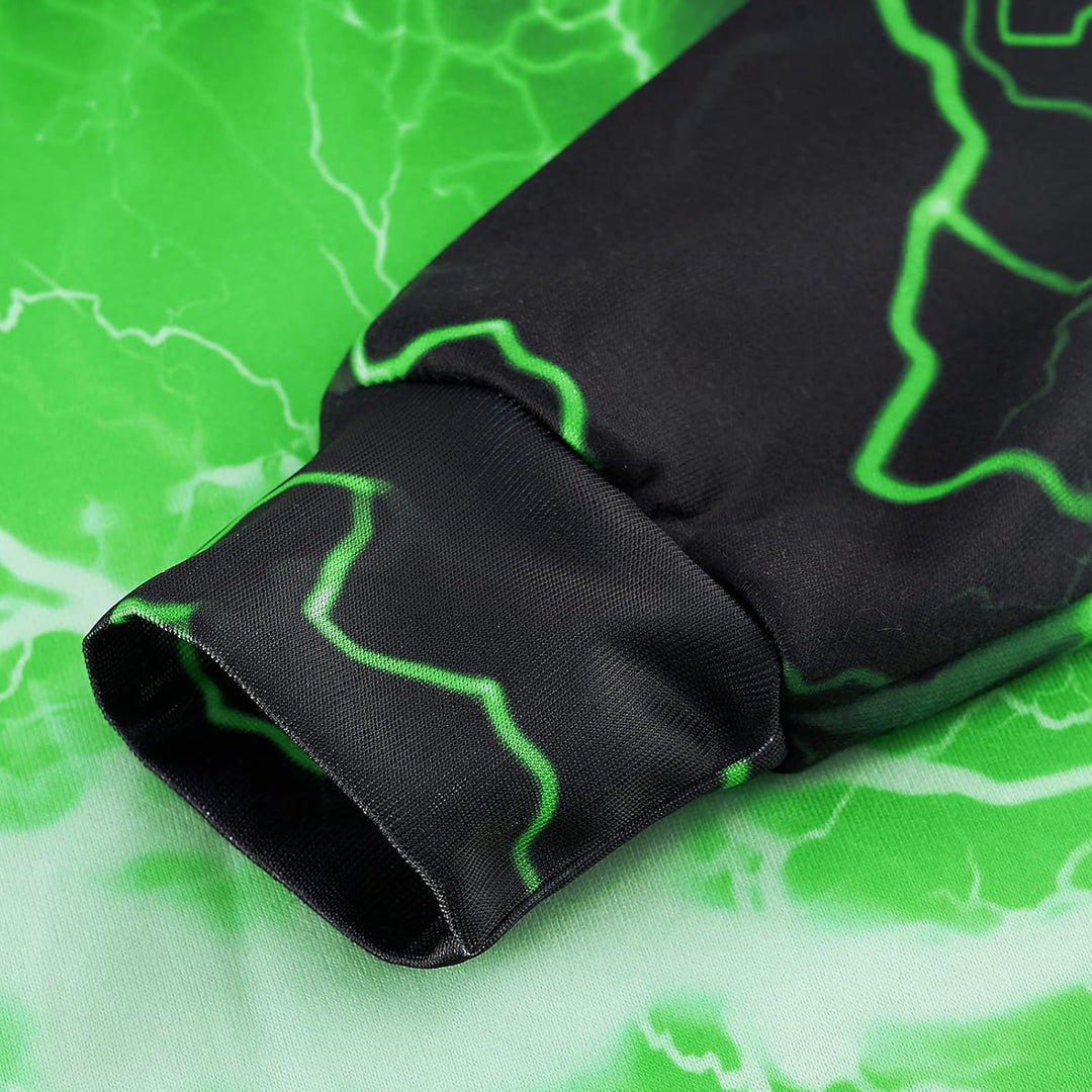 AIDEAONE Jungen Mädchen 3D Hoodie Kapuzenpullover Sweatshirt Mit Kapuze, Schwarz C23 5-6 Jahre