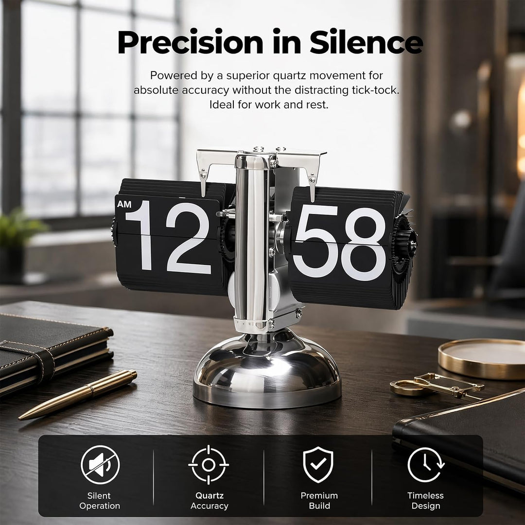 Digitale Klappuhr,Retro-Flip-Uhr,Flip-Schreibtischuhr,Flip-Uhr Retro,Schreibtischuhr Vintage Design