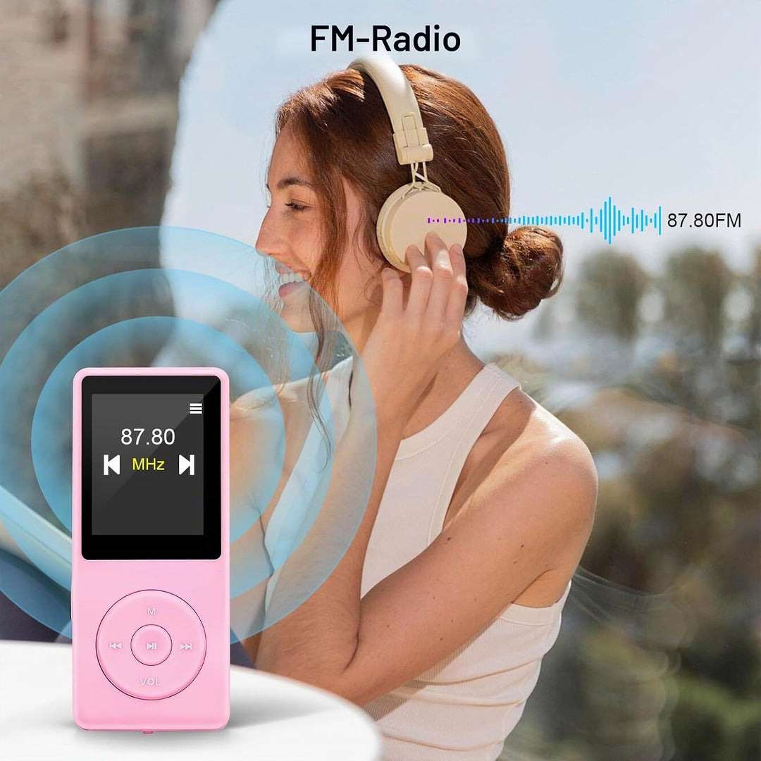 128 GB MP3-Player mit Bluetooth 5.0, COVVY Tragbarer digitaler Musikplayer mit integriertem HD-Lauts
