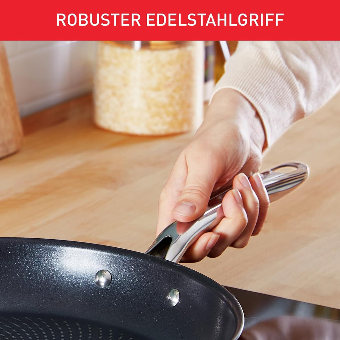 Tefal Infinite Pfanne Induktion 30 cm, Bratpfanne mit Antihaftversiegelung, Thermo-Signal bei ideale