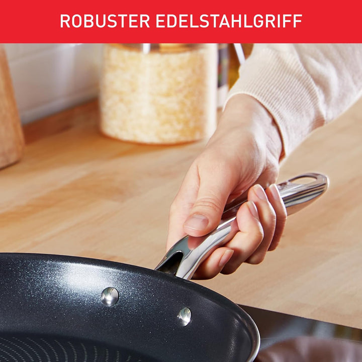 Tefal Infinite Pfanne Induktion 30 cm, Bratpfanne mit Antihaftversiegelung, Thermo-Signal bei ideale