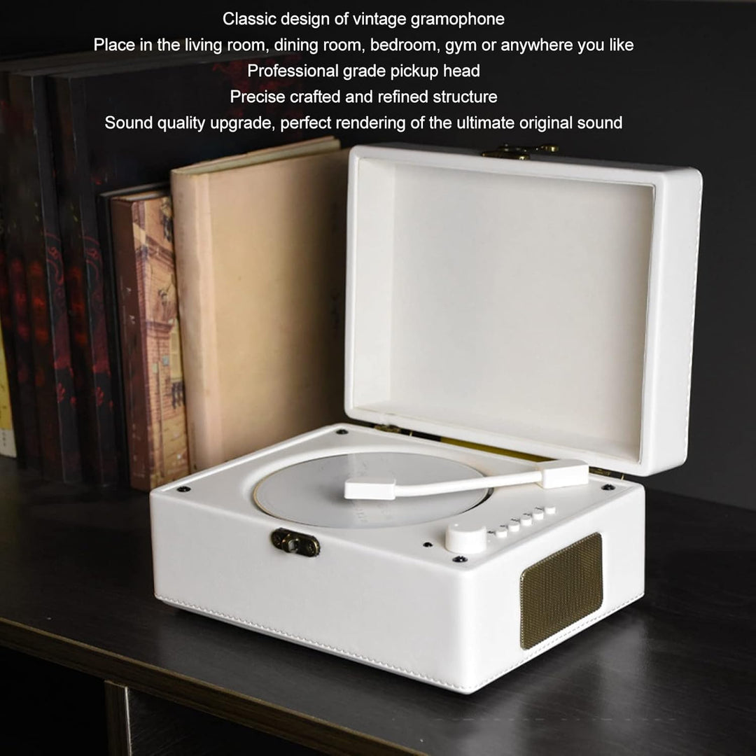 CD-Player, Tragbarer BT-Desktop-CD-Player mit Zwei Lautsprechern, Stereo-Sound für Zuhause, Grammoph