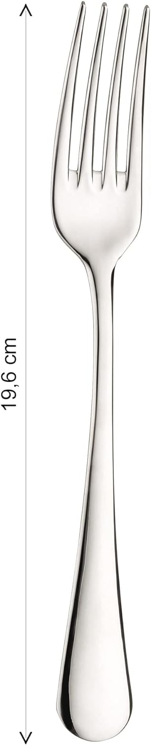 Pintinox, Set aus 24 Gabeln aus der Serie Round, aus nickelfreiem Edelstahl 24 Forchette tavola, 24