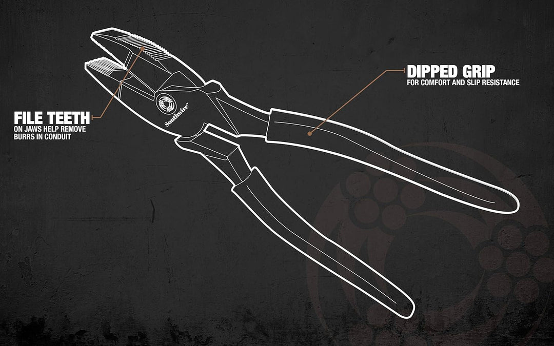 Southwire Tools & Equipment SCP9D Seitenschneider, 22,9 cm, SCP9D getauchter Griff, getauchter Griff