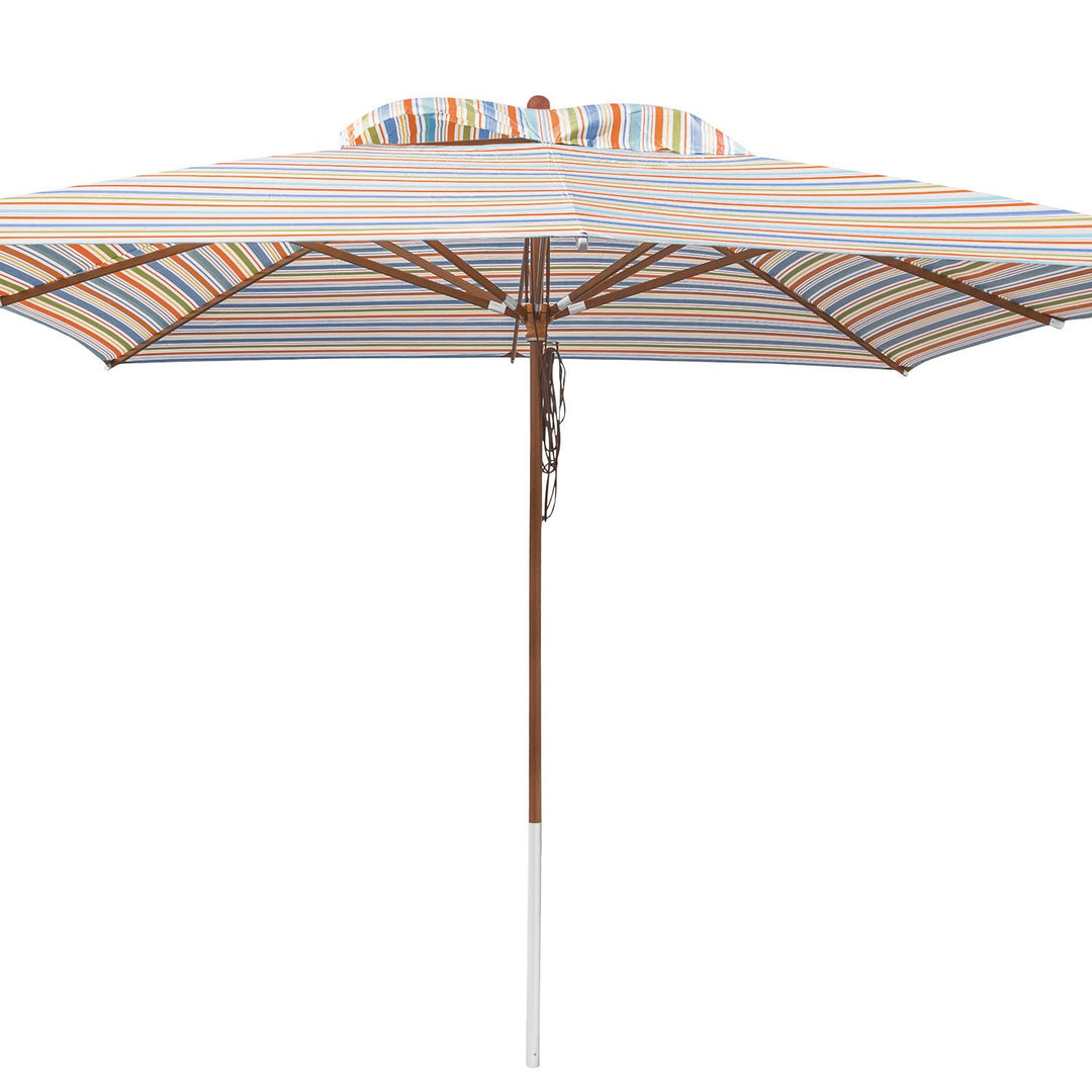 anndora® Sonnenschirm Marktschirm Gastronomie Biergarten 4 x 4 m - mit Winddach gestreift 7 Farben