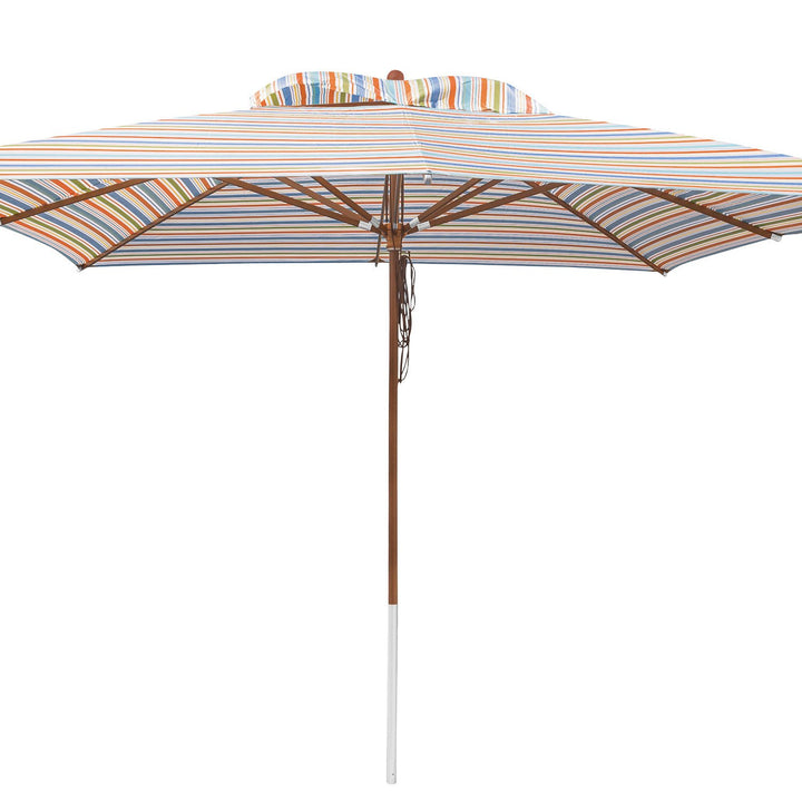 anndora® Sonnenschirm Marktschirm Gastronomie Biergarten 4 x 4 m - mit Winddach gestreift 7 Farben