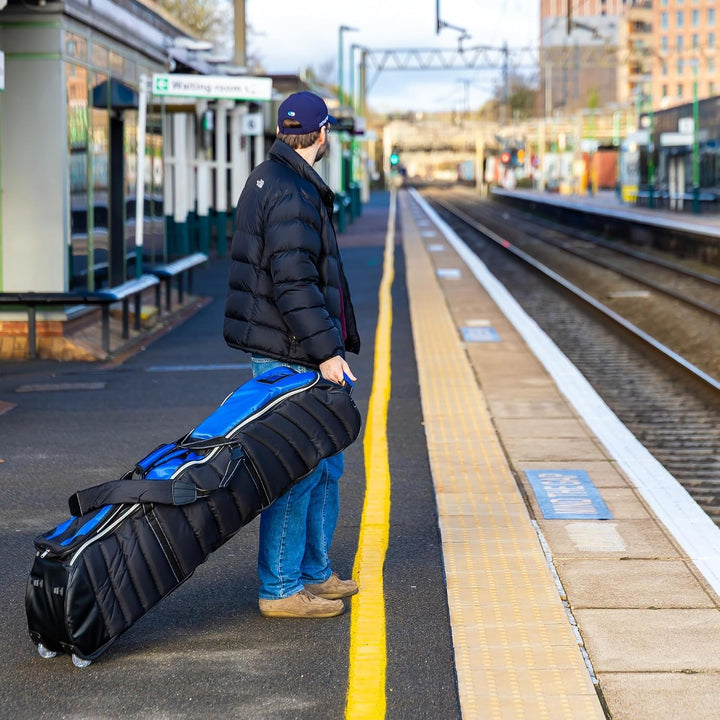LONGRIDGE Golf 2019 Tour Deluxe Rollergefüllte Reiseabdeckung Schwarz, Schwarz
