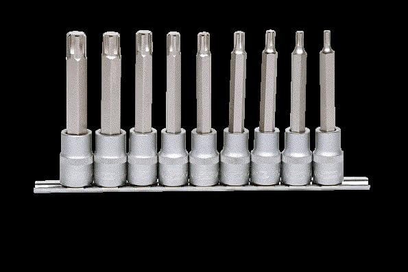 KS Tools 911.1335 1/5,1 cm Ribe Bit Stecknuss, 9, M5-M14 (2102