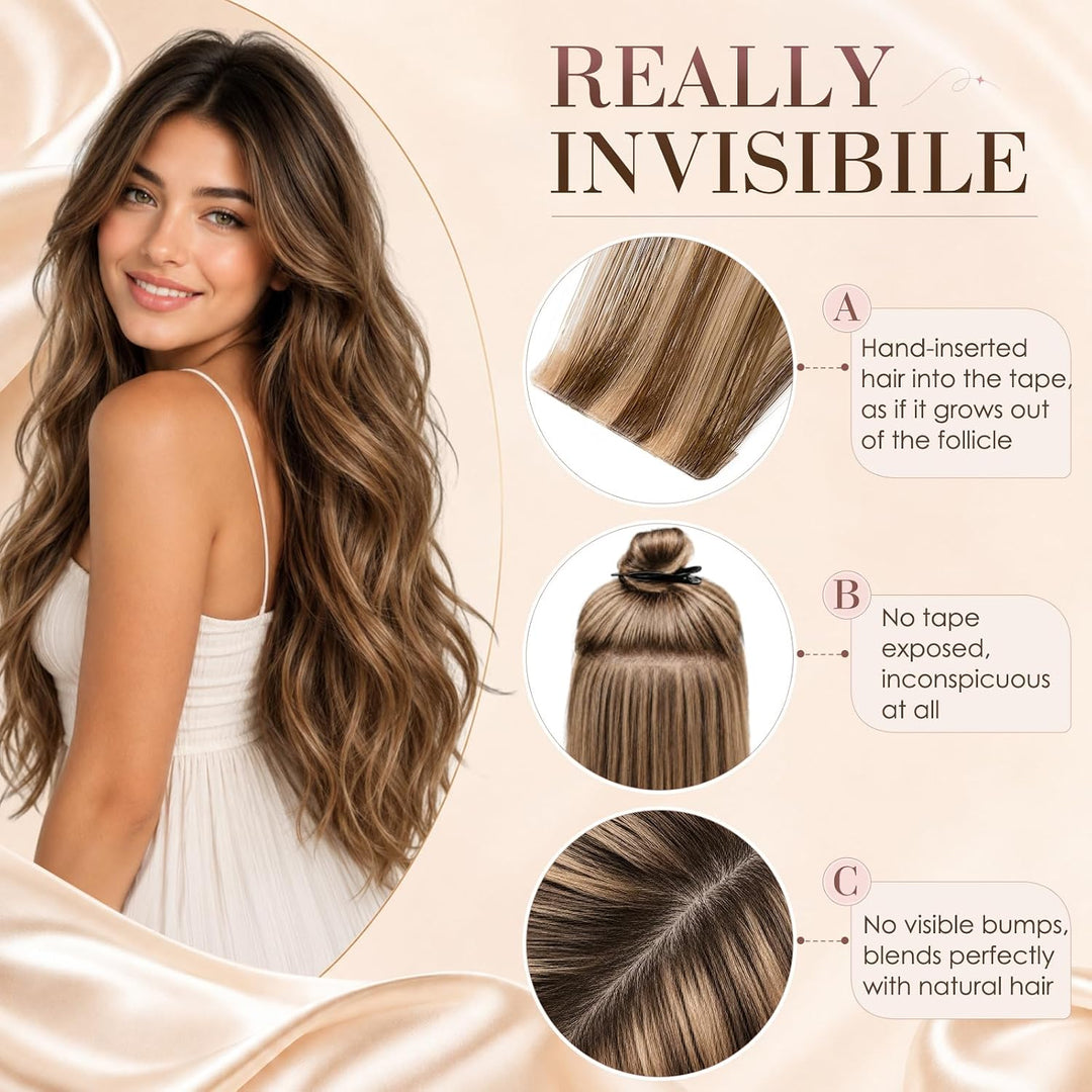 Elailite Tape Extensions Echthaar 