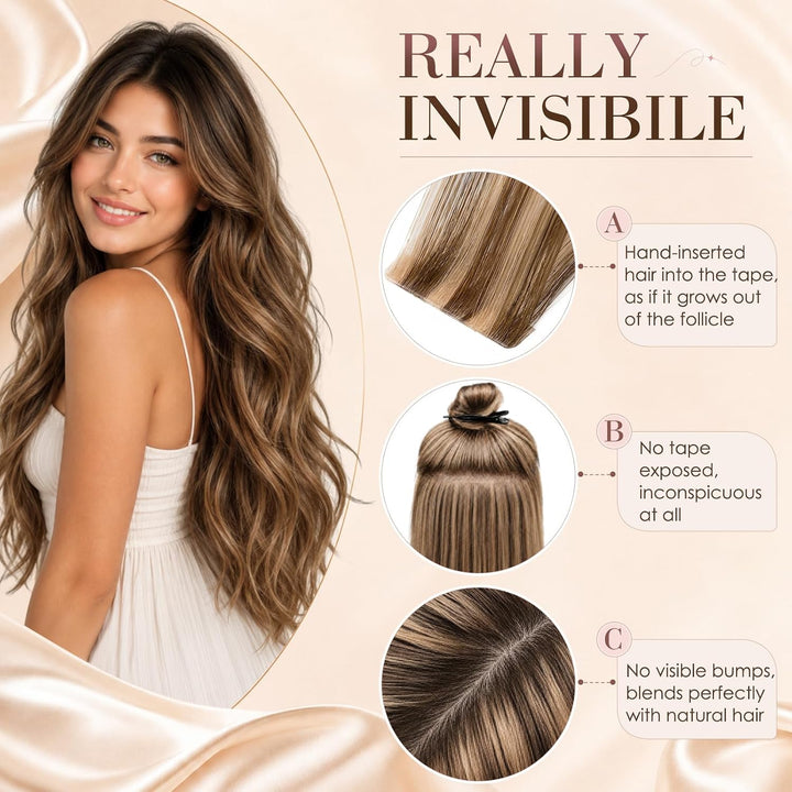 Elailite Tape Extensions Echthaar 