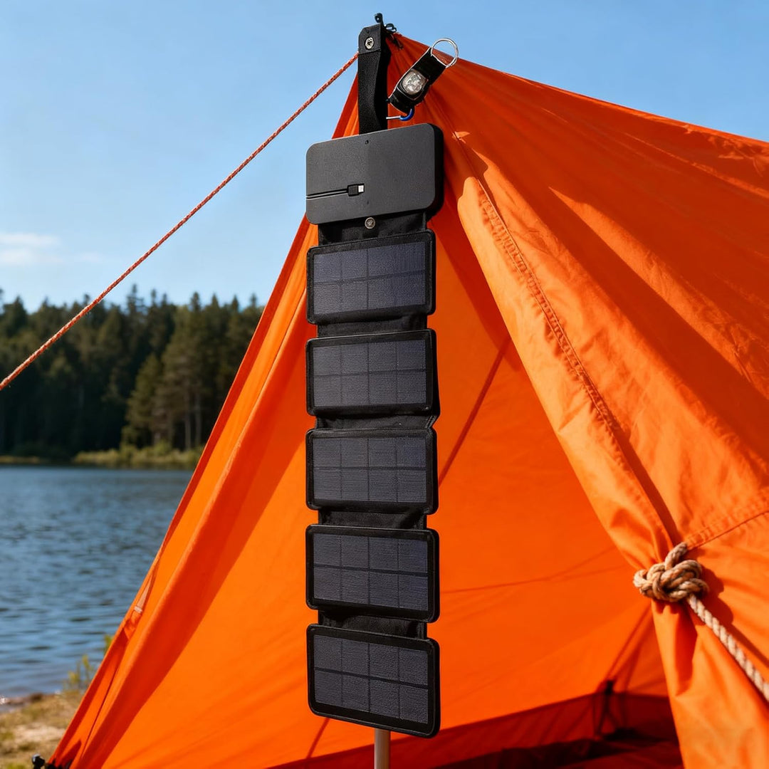 Solar-Ladegerät, wasserdichtes Solarpanel zum Aufladen, faltbares USB-Handy-Ladegerät, für Zuhause,