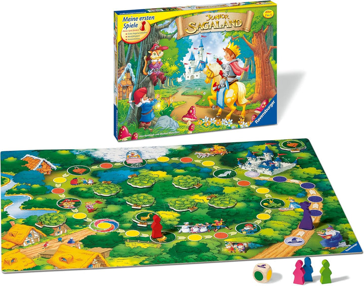 Ravensburger 21372 - Junior Sagaland - Kinderspiel, Junior Edition des Spieleklassikers für 2-4 Spie