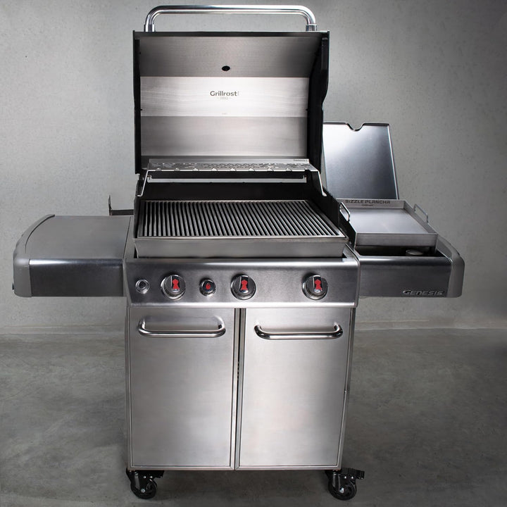 Grillrost.com Das Original Edelstahl Multistation | Warmhalterost für Weber Genesis I bis 2017 | mit