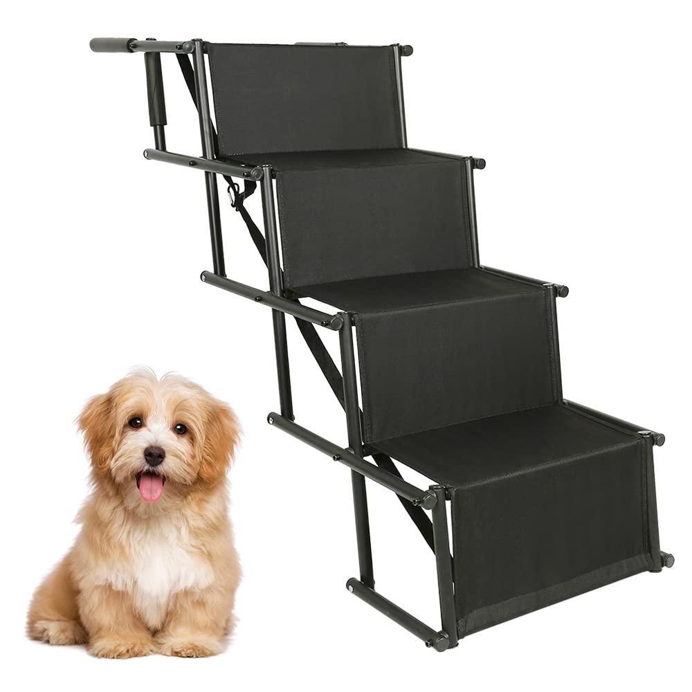 Hunderampe, Hunderampe Auto Klappbar, Hund Auto Rampe, Hundetreppe, Maximale Belastung 75 kg, Einste