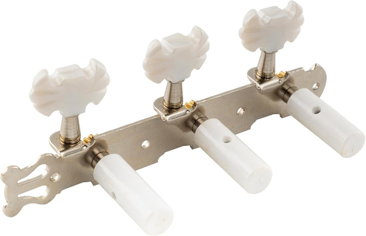 Musiclily Pro 3 auf einer Platte Lyra Style Mechaniken Set für Konzertgitarre,Nickel Schmetterlingsk