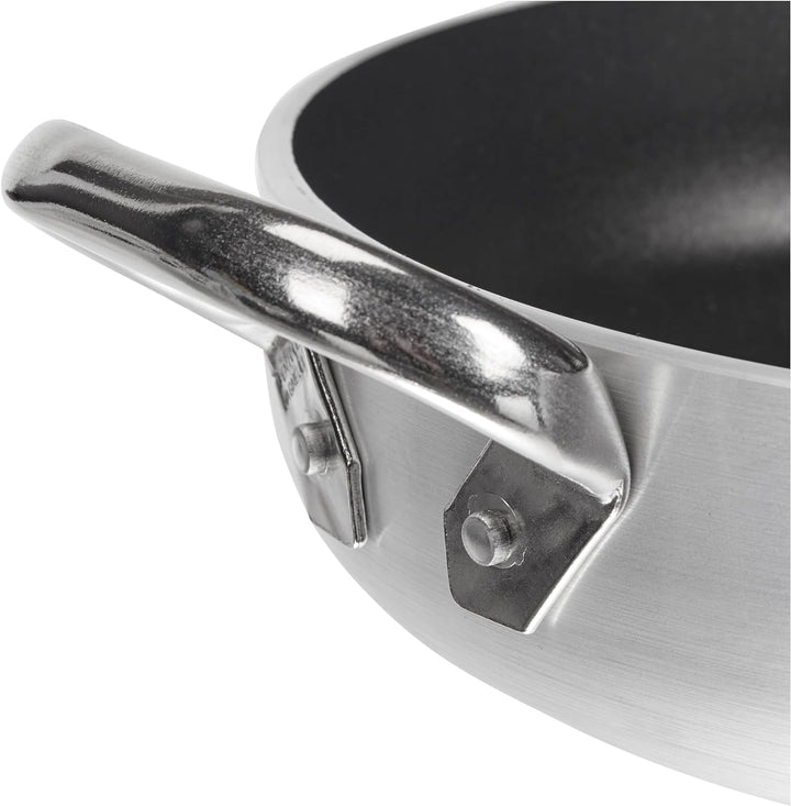 Pentole Agnelli ALSA2110S28 Pfanne mit Griffen, Aluminium, Silber, 28 cm, 28 cm