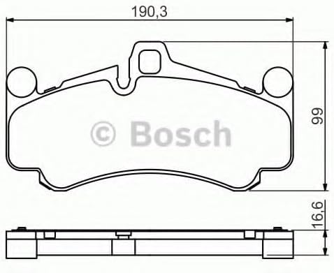 Bosch BP1704 Bremsbeläge - Vorderachse - ECE-R90 Zertifizierung - vier Bremsbeläge pro Set