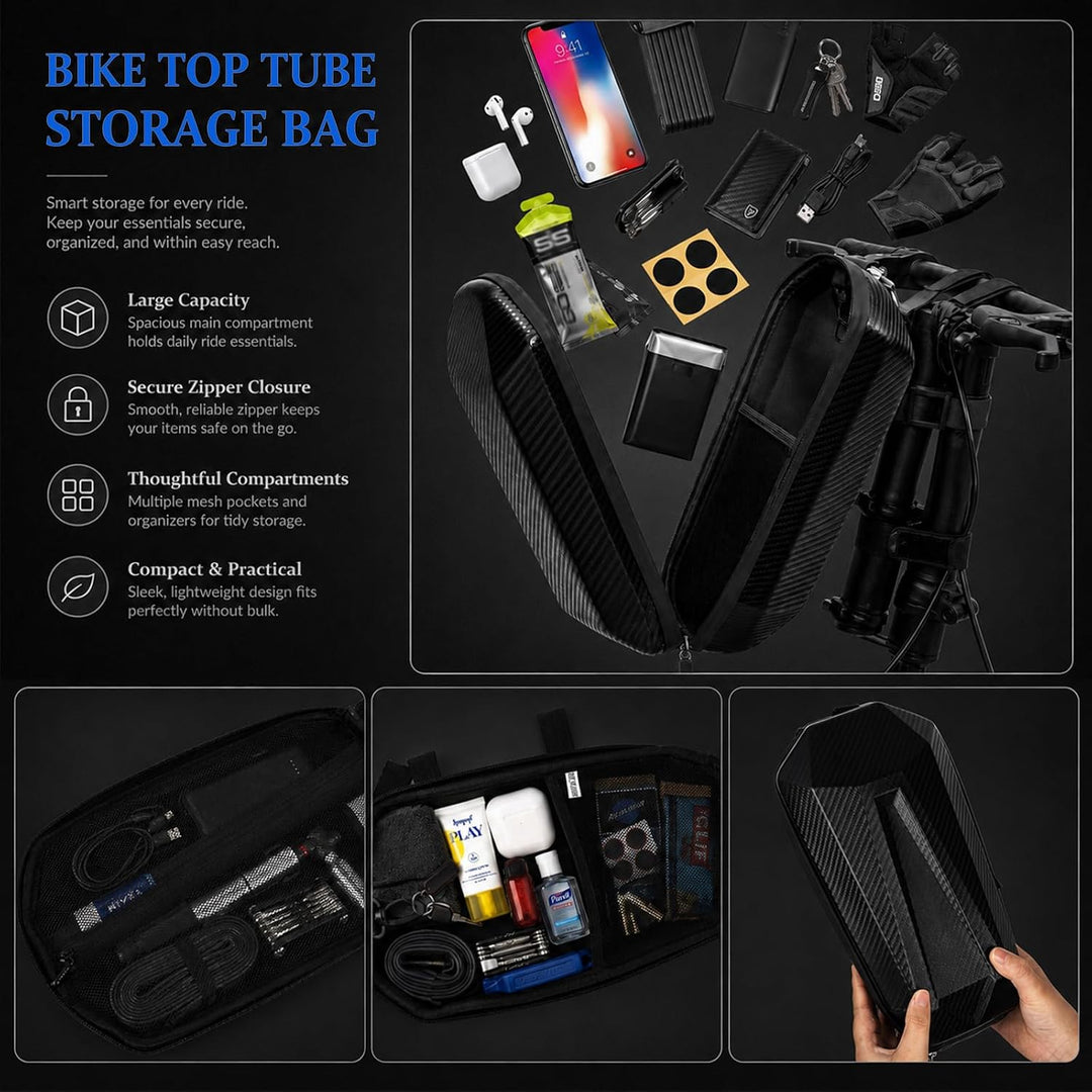 4L Scooter Tasche, Lenkertasche Wasserfest für Roller, Front Tube Bag Gross, Hart Eva E Scooter Leic