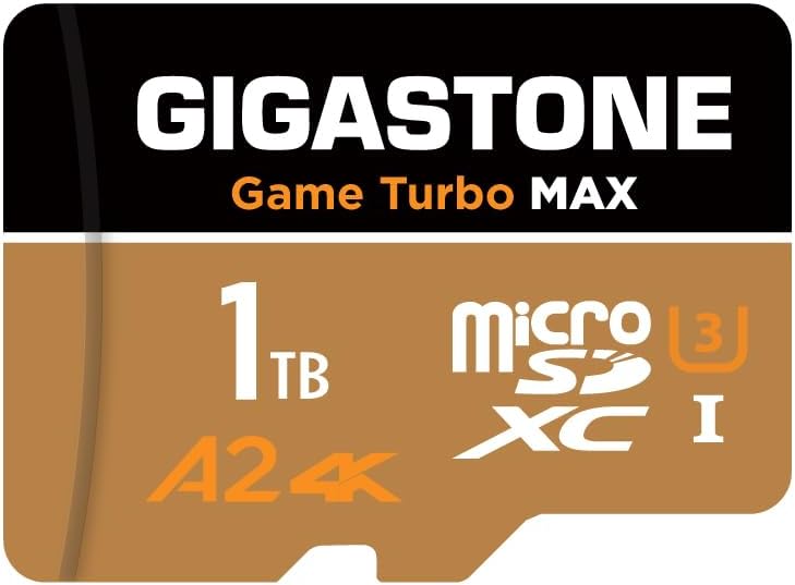 [5 Jahre kostenlose Datenwiederherstellung] GIGASTONE 1TB Micro SD Karte, Game Turbo MAX, bis zu 160