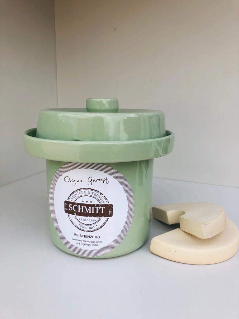 Gärtopf Mini Fermentation 1 Liter pastellgrün Milchsäuregärung Konservieren Einmachen gesunde Ernähr