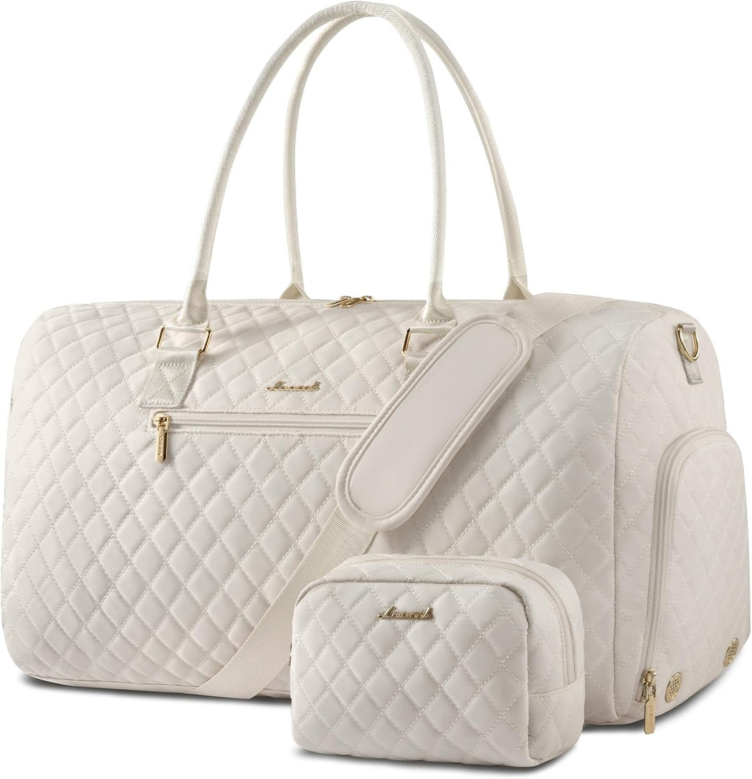 LOVEVOOK Reisetasche Sporttasche Damen, 45L Gross Weekender Travel Bag Kliniktasche Geburt mit Kultu