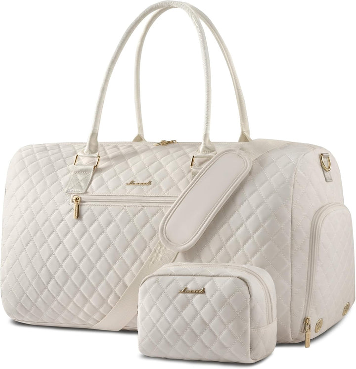 LOVEVOOK Reisetasche Sporttasche Damen, 45L Gross Weekender Travel Bag Kliniktasche Geburt mit Kultu