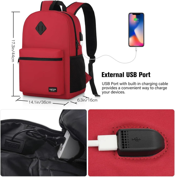 YAMTION Schulrucksack Mädchen Teenager Rucksack Damen,Schultasche Frauen Schulranzen Damen Rucksack