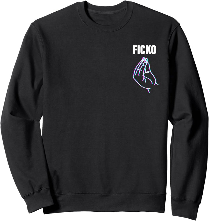 Ficko Italiener Handzeichen Meme Italien Vaporwave Glitch Sweatshirt