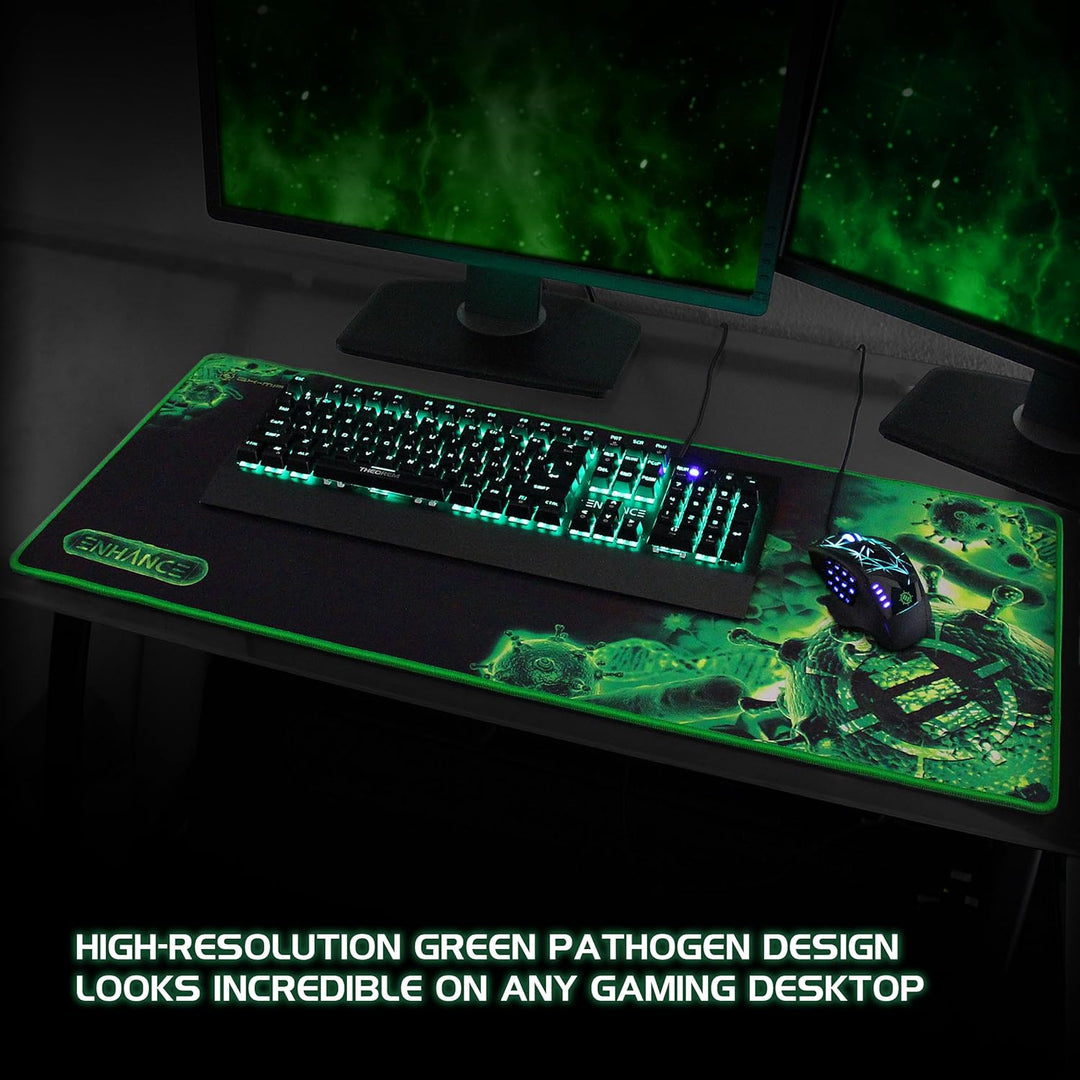 ENHANCE GX-MP2 Verlängert Gaming Mouse Pad - Grosses XL Mauspad (80 x 35 cm) für professionelle Espo