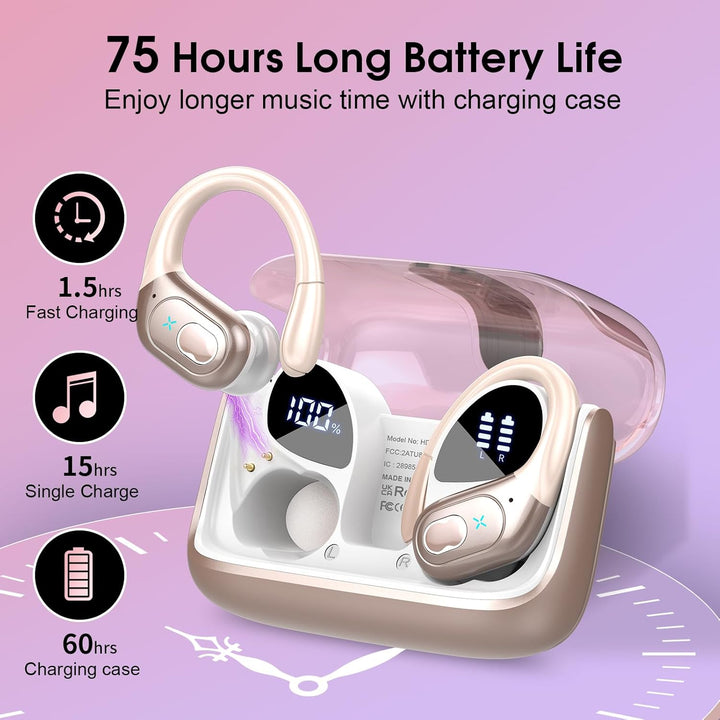 AI Kopfhörer Übersetzer, 3-in-1Bluetooth 5.4 Echtzeit Sprachübersetzer Kopfhörer 164 Sprachen mit Ap