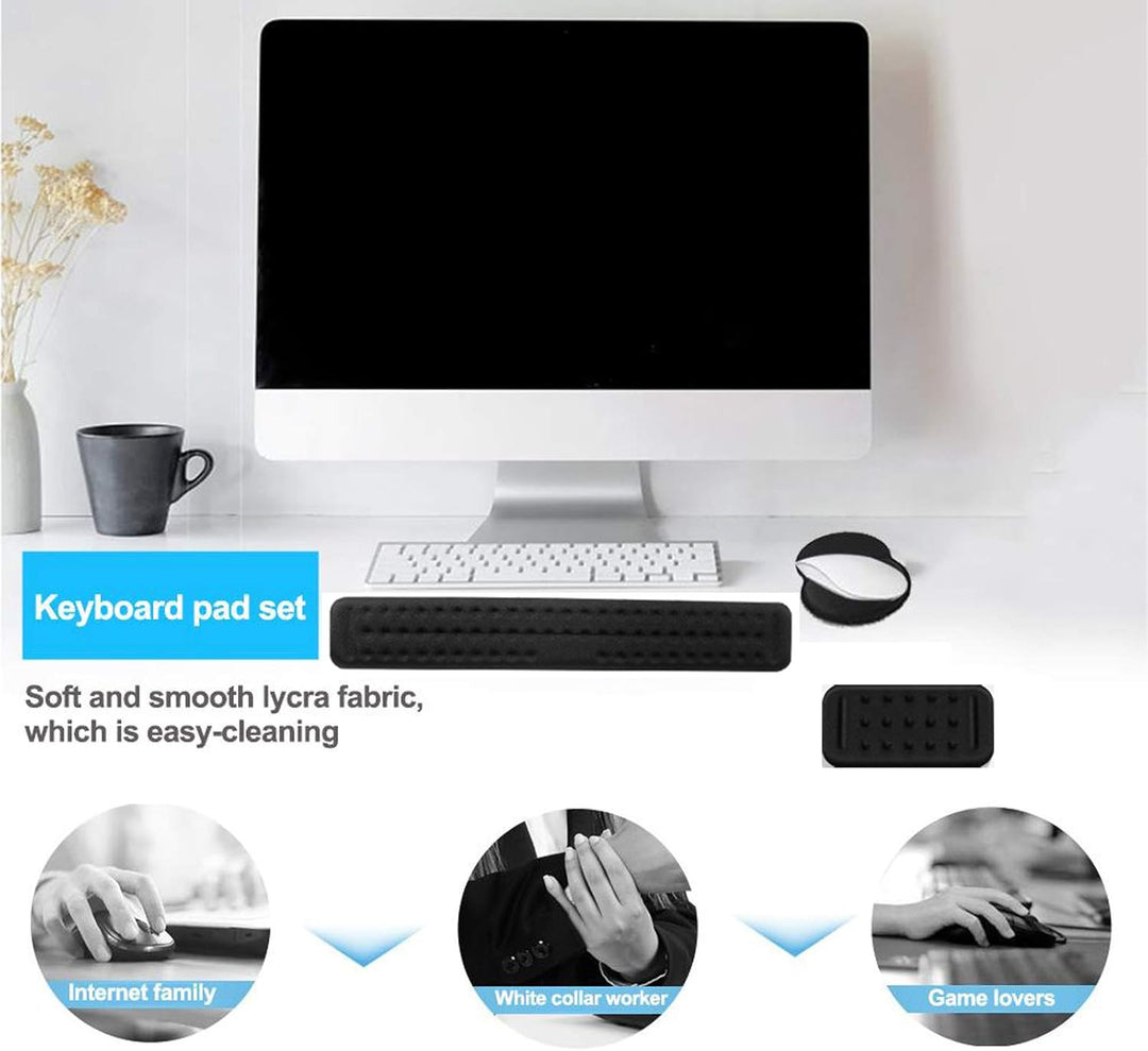 Yizhet Handgelenkauflage Set für Tastatur und Maus Handballenauflage mit Ergonomische Memory Schaum