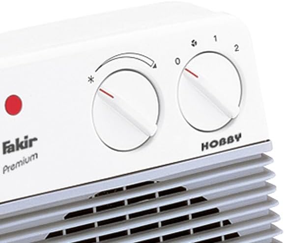 Fakir HL 600 Hobby - Heizlüfter, Heizlüfter Bad, Heizlüfter energiesparend, 2 Heizstufen, Heizlüfter