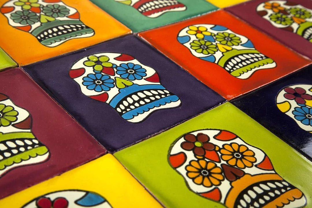 Cerames Mexikanische Keramische Fliesen Calaveras - 30 dekorative mexikanische mosaik fliesen für Ba