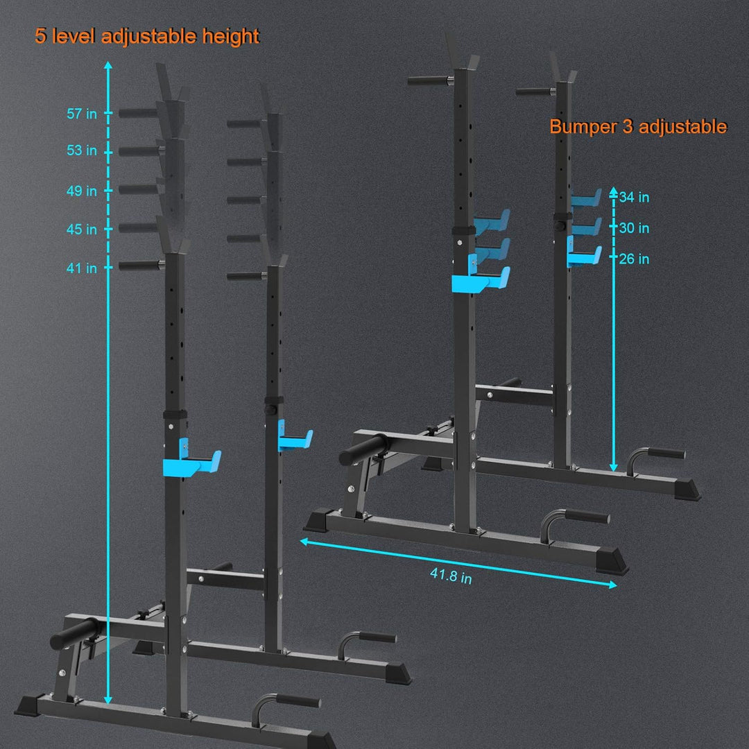 Squat Rack Multi-Funktions Barbell Rack Höhenverstellbarer Hantelständer für Sportstudio Zuhause Gew