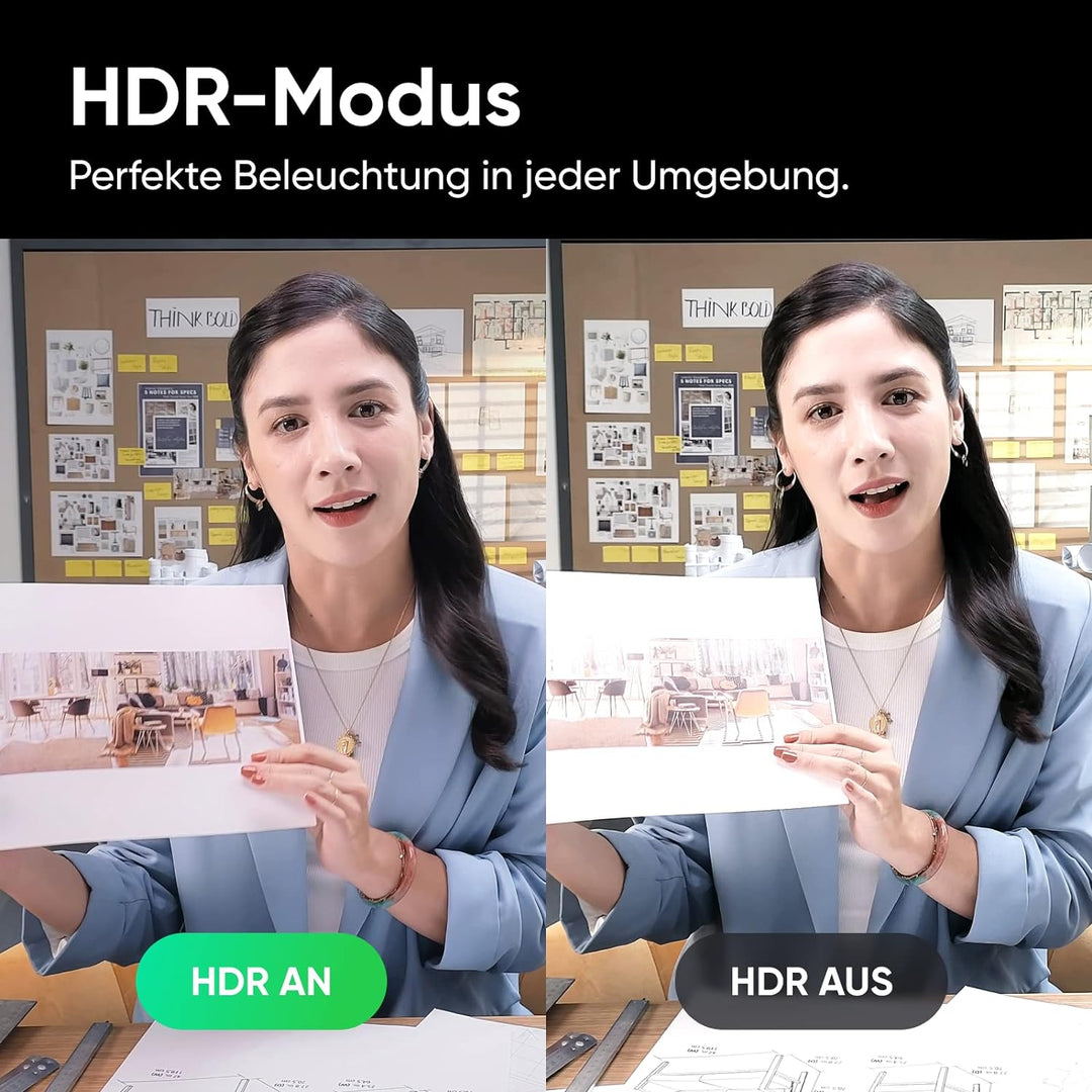 Insta360 Link - PTZ 4K Webcam mit 1/2"-Sensor, KI-Tracking, Gestensteuerung, HDR, Mikrofonen mit Rau