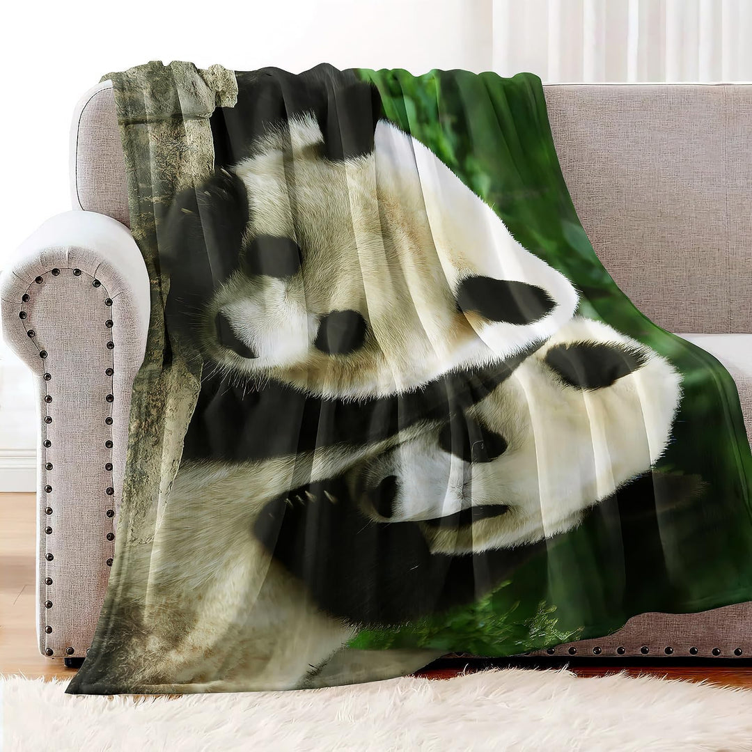 YISUMEI - 150 x 200 cm Decke - Personalisierter Grosser Panda Fleecedecke,Kaschmir-Gefühl Kuscheldec