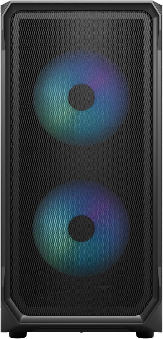 Fractal Design Focus 2 RGB Black - Tempered Glass Clear Tint - Mesh Front – Two 140 mm RGB Aspect Fa