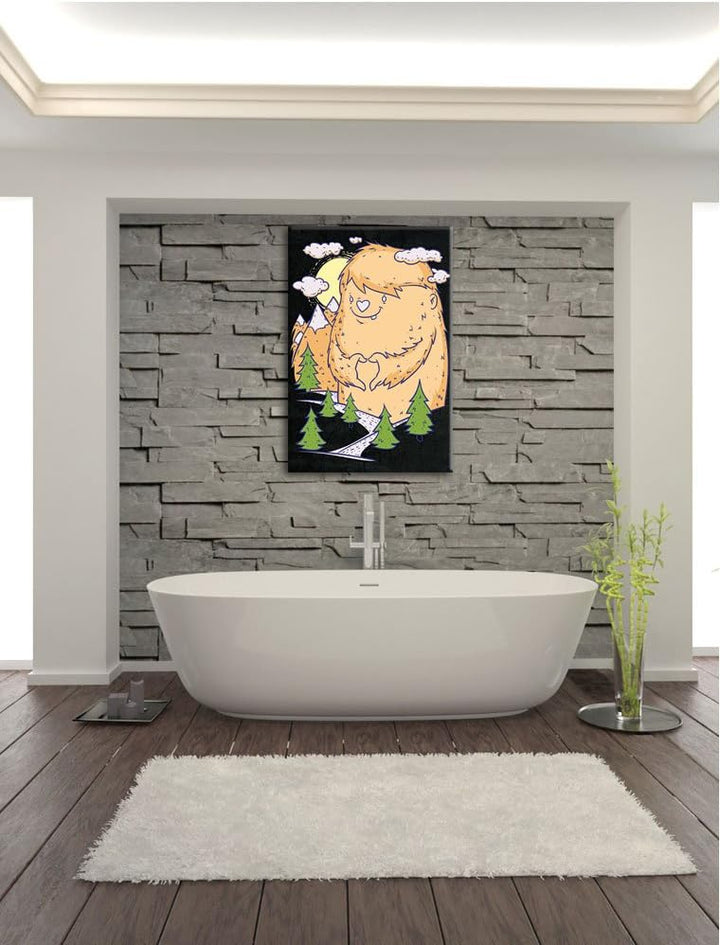 Dark Love nature black Bild auf Leinwand, XXL riesige Bilder fertig gerahmt mit Keilrahmen, Kunstdru