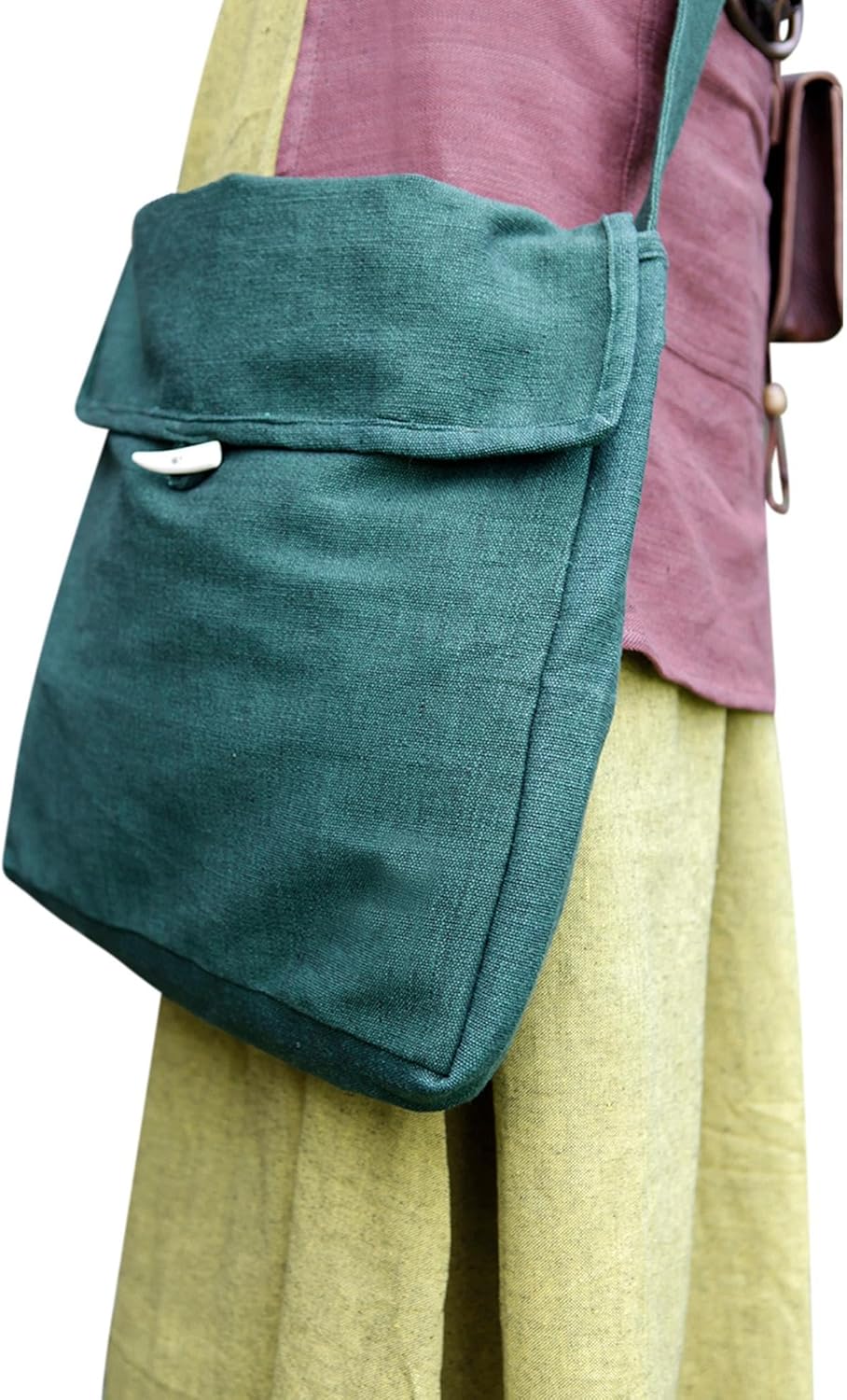 Burgschneider - Tasche Ehwaz - Kleidung für Larp, Mittelalter, Cosplay und Fantasy Grün Einheitsgrös