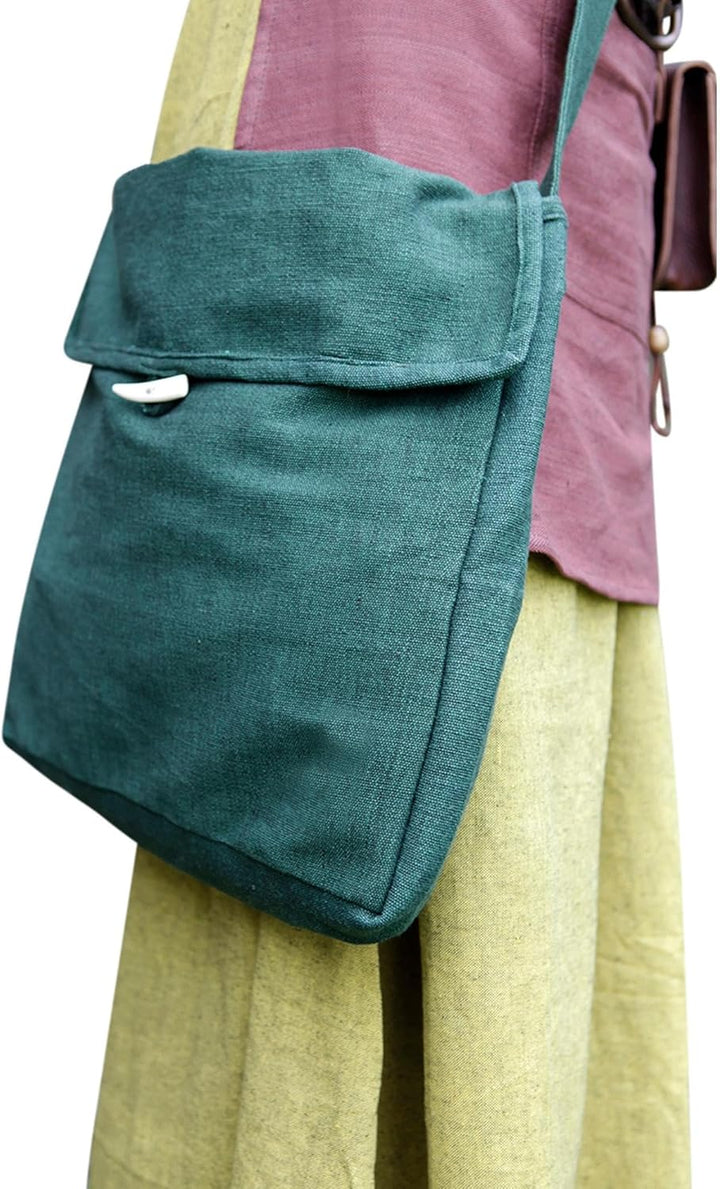 Burgschneider - Tasche Ehwaz - Kleidung für Larp, Mittelalter, Cosplay und Fantasy Grün Einheitsgrös