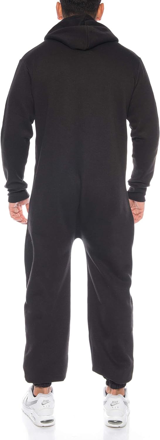 Raff & Taff Herren Jumpsuit Overall Trainingsanzug Fitnessbekleidung onesie Ganzkörperanzug Basic un