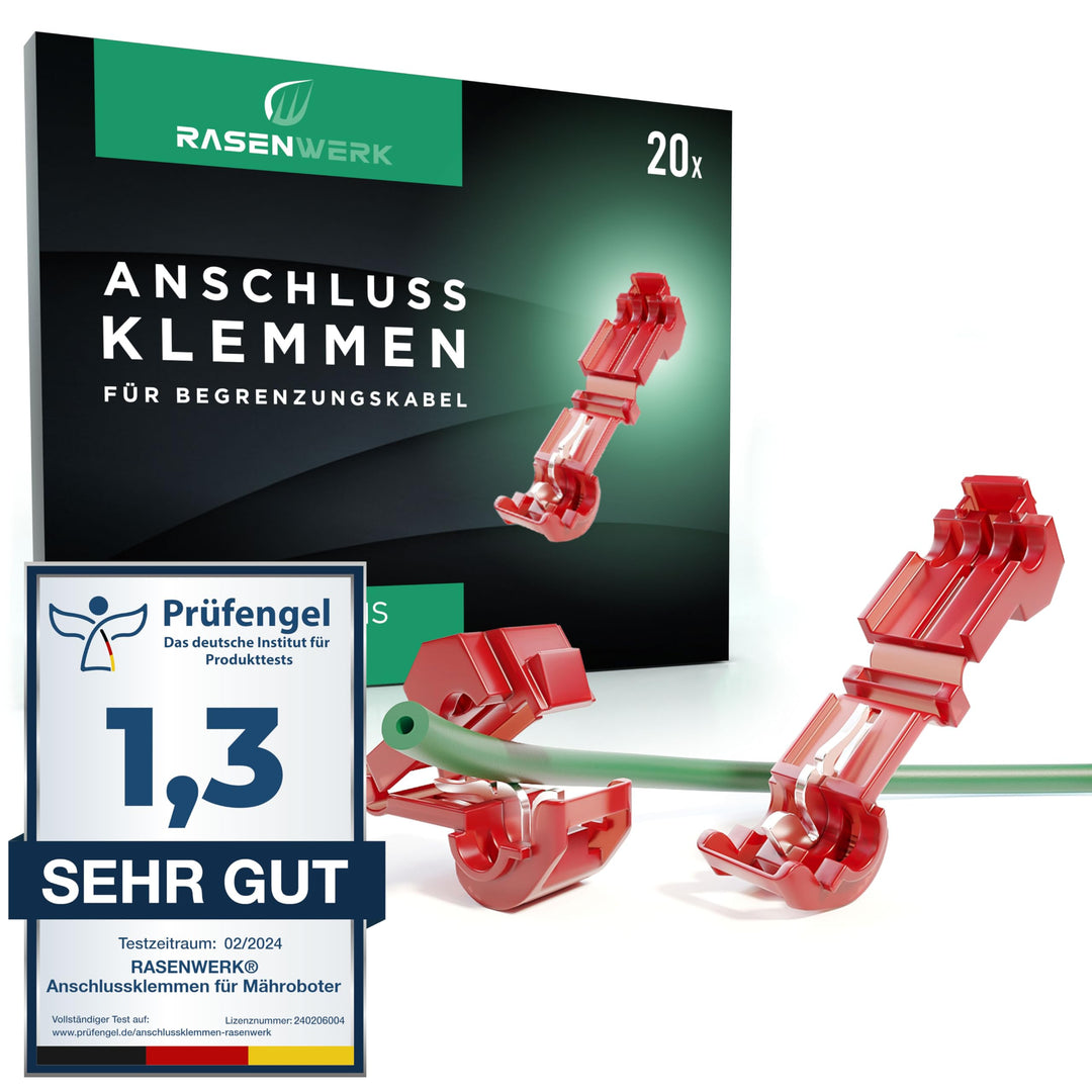 Anschlussklemmen für Mähroboter Begrenzungskabel Ladestation - T-Abzweigverbinder Abzweigklemmen Str