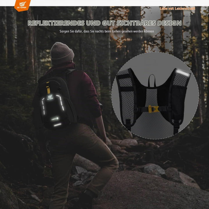 SKYSPER Wanderrucksack 15L Rucksack Herren Klein Tagesrucksack Leichter Trekkingrucksack für Wandern