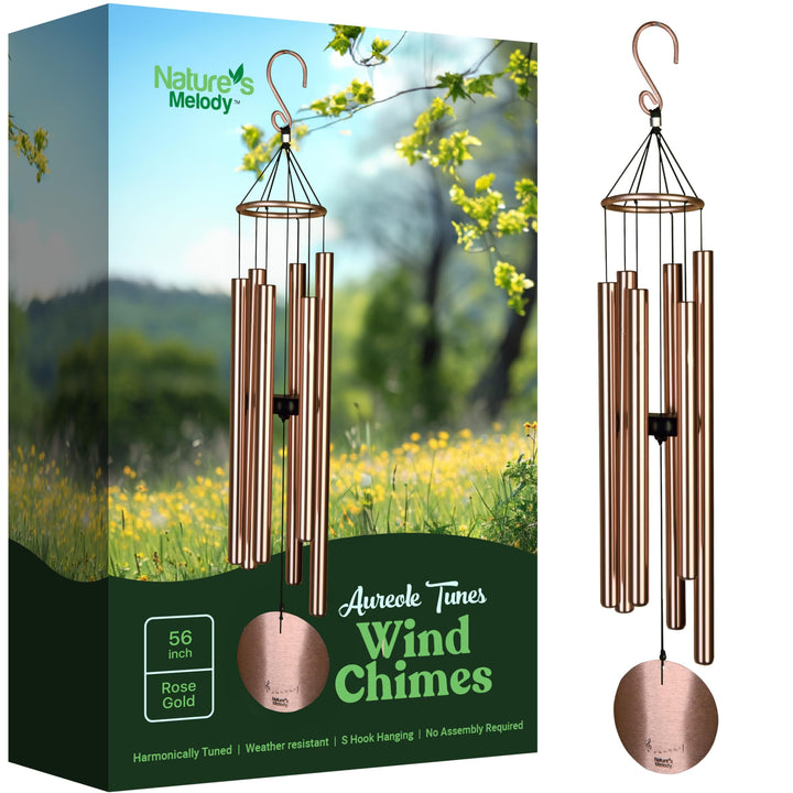Nature's Melody Aureole Tunes Windspiele - Windspiele für den Aussenbereich mit 6 Röhren abgestimmt