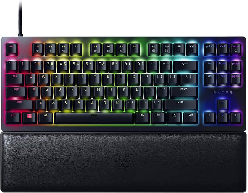 Razer Huntsman V2 Tenkeyless (Red Switch) - Optische Gaming-Tastatur ohne Ziffernblock (Lineare Opti